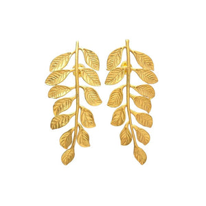 Pendientes Dorados Rama - Mestiza Joyas
