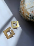 Pendientes Dorados Rombo - Mestiza Joyas