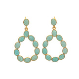 Pendientes piedras Elizabeth Amazonita - Mestiza Joyas