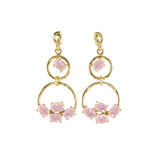 Pendientes piedras Gala Rosa - Mestiza Joyas