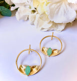 Pendientes piedras Lazo Fucsia - Mestiza Joyas
