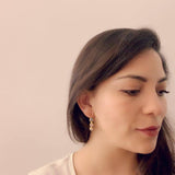 Pendientes piedras Mónaco Labradorita, Rosa y Blanco - Mestiza Joyas