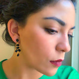 Pendientes piedras Narciso Negro, Luna y Labradorita - Mestiza Joyas