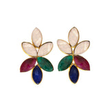 Pendientes piedras Sky Piedra luna, Verde, Granate y Azul - Mestiza Joyas