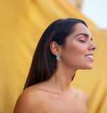 Pendientes piedras Sky Rosa - Mestiza Joyas