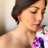 Pendientes piedras Sky Rubí - Mestiza Joyas