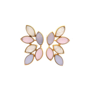 Pendientes piedras Sofía Luna, Lila y Rosa - Mestiza Joyas