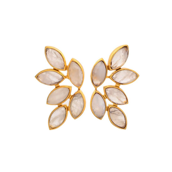 Pendientes piedras Sofía Piedra de Luna - Mestiza Joyas