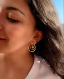 Pendientes piedras Splitz Verde - Mestiza Joyas