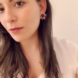 Pendientes piedras Sunshine Verde, Blanco y Aguamarina - Mestiza Joyas