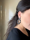 Pendientes Plata Múnich Negro - Mestiza Joyas