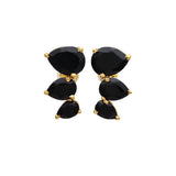 Pendientes Trepadores Gotas Negro - Mestiza Joyas
