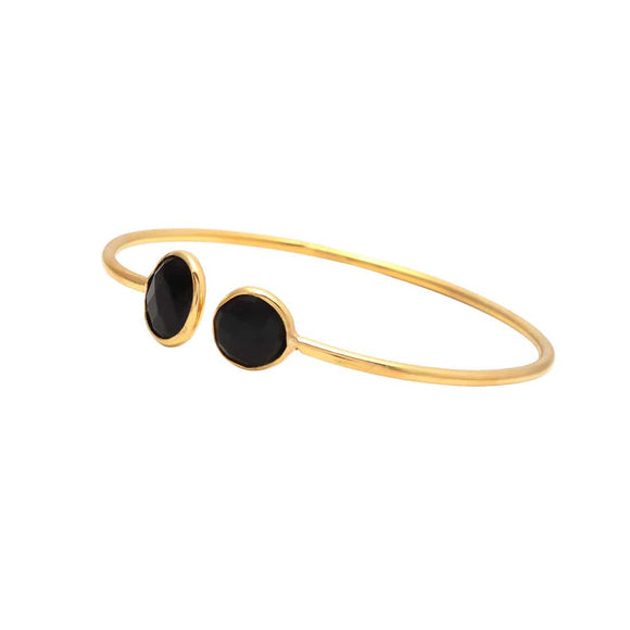 Pulsera piedras naturales Yangón Negro - Mestiza Joyas