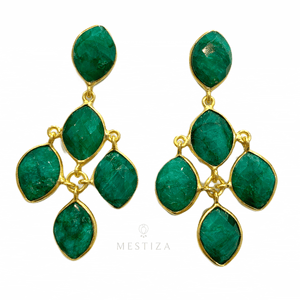 Pendientes Verona Esmeralda - Mestiza Joyas
