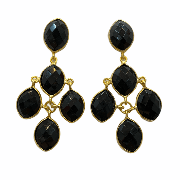 Pendientes Verona Negro - Mestiza Joyas