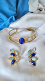 Pendientes piedras Sofía Azul, Amazonita y Luna - Mestiza Joyas
