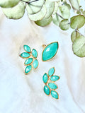 Pendientes piedras Sofía Aguamarina - Mestiza Joyas