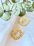 Pendientes Dorados Corona - Mestiza Joyas