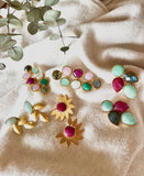 Pendientes con piedras Marieta Amazonita - Mestiza Joyas